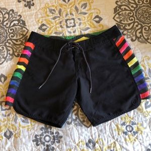 Rip Curl black surf swim board shorts size 1